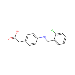 O=C(O)Cc1ccc(NCc2ccccc2Cl)cc1 ZINC000004636460