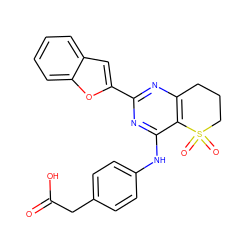 O=C(O)Cc1ccc(Nc2nc(-c3cc4ccccc4o3)nc3c2S(=O)(=O)CCC3)cc1 ZINC000103259207