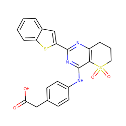 O=C(O)Cc1ccc(Nc2nc(-c3cc4ccccc4s3)nc3c2S(=O)(=O)CCC3)cc1 ZINC000103259204