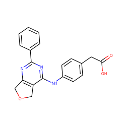 O=C(O)Cc1ccc(Nc2nc(-c3ccccc3)nc3c2COC3)cc1 ZINC000096923885