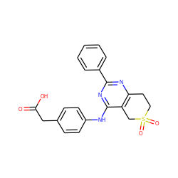 O=C(O)Cc1ccc(Nc2nc(-c3ccccc3)nc3c2CS(=O)(=O)CC3)cc1 ZINC000096927472