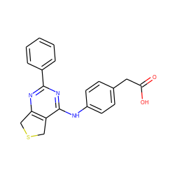 O=C(O)Cc1ccc(Nc2nc(-c3ccccc3)nc3c2CSC3)cc1 ZINC000096923875