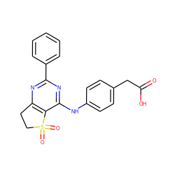 O=C(O)Cc1ccc(Nc2nc(-c3ccccc3)nc3c2S(=O)(=O)CC3)cc1 ZINC000096927471