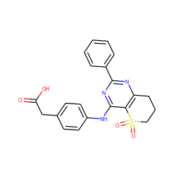 O=C(O)Cc1ccc(Nc2nc(-c3ccccc3)nc3c2S(=O)(=O)CCC3)cc1 ZINC000096927469