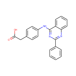 O=C(O)Cc1ccc(Nc2nc(-c3ccccc3)nc3ccccc23)cc1 ZINC000096923886