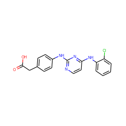 O=C(O)Cc1ccc(Nc2nccc(Nc3ccccc3Cl)n2)cc1 ZINC000089469973