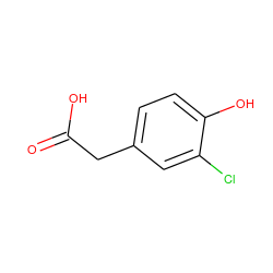 O=C(O)Cc1ccc(O)c(Cl)c1 ZINC000000407042