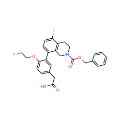 O=C(O)Cc1ccc(OCCF)c(-c2ccc(F)c3c2CN(C(=O)OCc2ccccc2)CC3)c1 ZINC000143992974