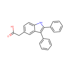 O=C(O)Cc1ccc2[nH]c(-c3ccccc3)c(-c3ccccc3)c2c1 ZINC000026982466