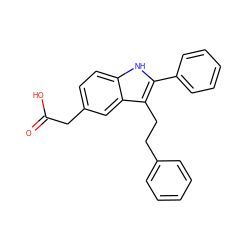 O=C(O)Cc1ccc2[nH]c(-c3ccccc3)c(CCc3ccccc3)c2c1 ZINC000026990964