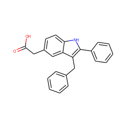 O=C(O)Cc1ccc2[nH]c(-c3ccccc3)c(Cc3ccccc3)c2c1 ZINC000026981739