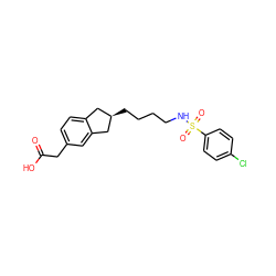 O=C(O)Cc1ccc2c(c1)C[C@H](CCCCNS(=O)(=O)c1ccc(Cl)cc1)C2 ZINC000027325461