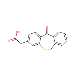 O=C(O)Cc1ccc2c(c1)SCc1ccccc1C2=O ZINC000000002179