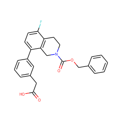 O=C(O)Cc1cccc(-c2ccc(F)c3c2CN(C(=O)OCc2ccccc2)CC3)c1 ZINC000144072103