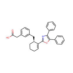 O=C(O)Cc1cccc(C[C@@H]2CCCC=C2c2nc(-c3ccccc3)c(-c3ccccc3)o2)c1 ZINC000028473302