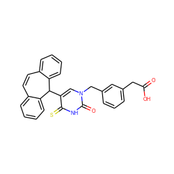 O=C(O)Cc1cccc(Cn2cc(C3c4ccccc4C=Cc4ccccc43)c(=S)[nH]c2=O)c1 ZINC000142551784