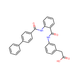 O=C(O)Cc1cccc(NC(=O)c2ccccc2NC(=O)c2ccc(-c3ccccc3)cc2)c1 ZINC000299861020