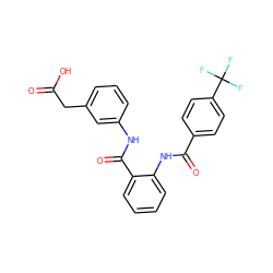 O=C(O)Cc1cccc(NC(=O)c2ccccc2NC(=O)c2ccc(C(F)(F)F)cc2)c1 ZINC000299870432