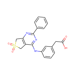 O=C(O)Cc1cccc(Nc2nc(-c3ccccc3)nc3c2CS(=O)(=O)C3)c1 ZINC000096923880