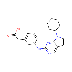 O=C(O)Cc1cccc(Nc2ncc3ccn(C4CCCCC4)c3n2)c1 ZINC000038149786