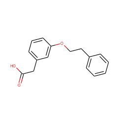 O=C(O)Cc1cccc(OCCc2ccccc2)c1 ZINC000028466472