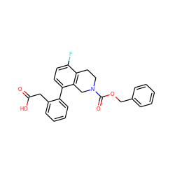 O=C(O)Cc1ccccc1-c1ccc(F)c2c1CN(C(=O)OCc1ccccc1)CC2 ZINC000144095488