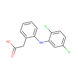 O=C(O)Cc1ccccc1Nc1cc(Cl)ccc1Cl ZINC000013809288