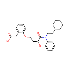 O=C(O)Cc1ccccc1OCC[C@@H]1Oc2ccccc2N(CCC2CCCCC2)C1=O ZINC000012358378