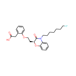 O=C(O)Cc1ccccc1OCC[C@@H]1Oc2ccccc2N(CCCCCCCF)C1=O ZINC000012358432