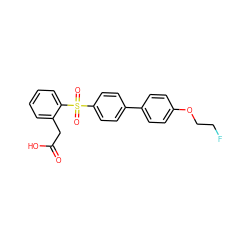 O=C(O)Cc1ccccc1S(=O)(=O)c1ccc(-c2ccc(OCCF)cc2)cc1 ZINC000095581989