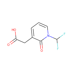 O=C(O)Cc1cccn(C(F)F)c1=O ZINC000049114746