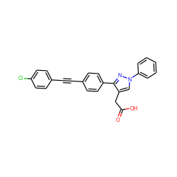 O=C(O)Cc1cn(-c2ccccc2)nc1-c1ccc(C#Cc2ccc(Cl)cc2)cc1 ZINC000095556664