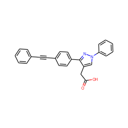 O=C(O)Cc1cn(-c2ccccc2)nc1-c1ccc(C#Cc2ccccc2)cc1 ZINC000095556316