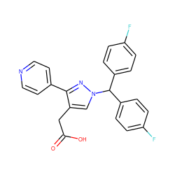 O=C(O)Cc1cn(C(c2ccc(F)cc2)c2ccc(F)cc2)nc1-c1ccncc1 ZINC000096270523