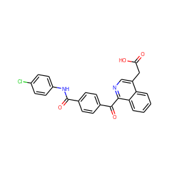 O=C(O)Cc1cnc(C(=O)c2ccc(C(=O)Nc3ccc(Cl)cc3)cc2)c2ccccc12 ZINC000103256242