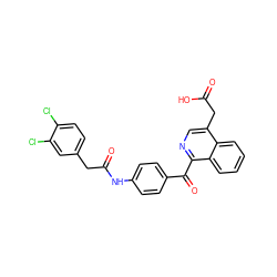 O=C(O)Cc1cnc(C(=O)c2ccc(NC(=O)Cc3ccc(Cl)c(Cl)c3)cc2)c2ccccc12 ZINC000103256269