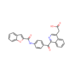 O=C(O)Cc1cnc(C(=O)c2ccc(NC(=O)c3cc4ccccc4o3)cc2)c2ccccc12 ZINC000103256287