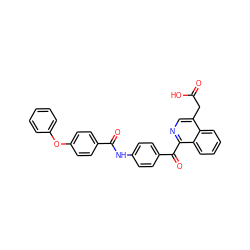 O=C(O)Cc1cnc(C(=O)c2ccc(NC(=O)c3ccc(Oc4ccccc4)cc3)cc2)c2ccccc12 ZINC000103256267