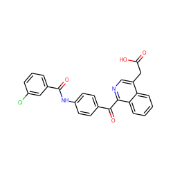 O=C(O)Cc1cnc(C(=O)c2ccc(NC(=O)c3cccc(Cl)c3)cc2)c2ccccc12 ZINC000084601967