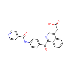 O=C(O)Cc1cnc(C(=O)c2ccc(NC(=O)c3ccncc3)cc2)c2ccccc12 ZINC000084635567