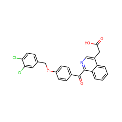 O=C(O)Cc1cnc(C(=O)c2ccc(OCc3ccc(Cl)c(Cl)c3)cc2)c2ccccc12 ZINC000084603274