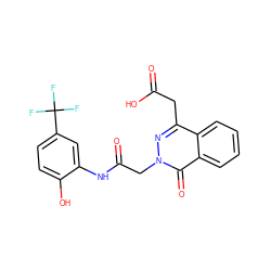 O=C(O)Cc1nn(CC(=O)Nc2cc(C(F)(F)F)ccc2O)c(=O)c2ccccc12 ZINC000013449098