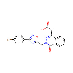 O=C(O)Cc1nn(Cc2nc(-c3ccc(Br)cc3)no2)c(=O)c2ccccc12 ZINC000013449032