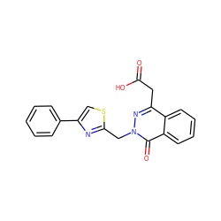 O=C(O)Cc1nn(Cc2nc(-c3ccccc3)cs2)c(=O)c2ccccc12 ZINC000013449076