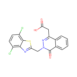 O=C(O)Cc1nn(Cc2nc3c(Cl)ccc(Cl)c3s2)c(=O)c2ccccc12 ZINC000013860773