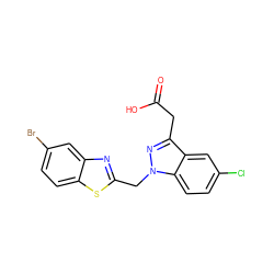 O=C(O)Cc1nn(Cc2nc3cc(Br)ccc3s2)c2ccc(Cl)cc12 ZINC000013650634