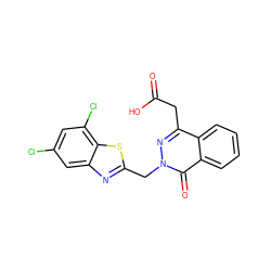 O=C(O)Cc1nn(Cc2nc3cc(Cl)cc(Cl)c3s2)c(=O)c2ccccc12 ZINC000013860776