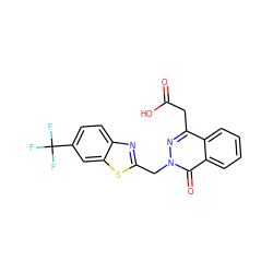 O=C(O)Cc1nn(Cc2nc3ccc(C(F)(F)F)cc3s2)c(=O)c2ccccc12 ZINC000013860755