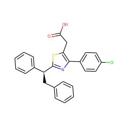 O=C(O)Cc1sc([C@@H](Cc2ccccc2)c2ccccc2)nc1-c1ccc(Cl)cc1 ZINC000045384756