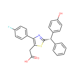 O=C(O)Cc1sc([C@@H](c2ccccc2)c2ccc(O)cc2)nc1-c1ccc(F)cc1 ZINC000045387227